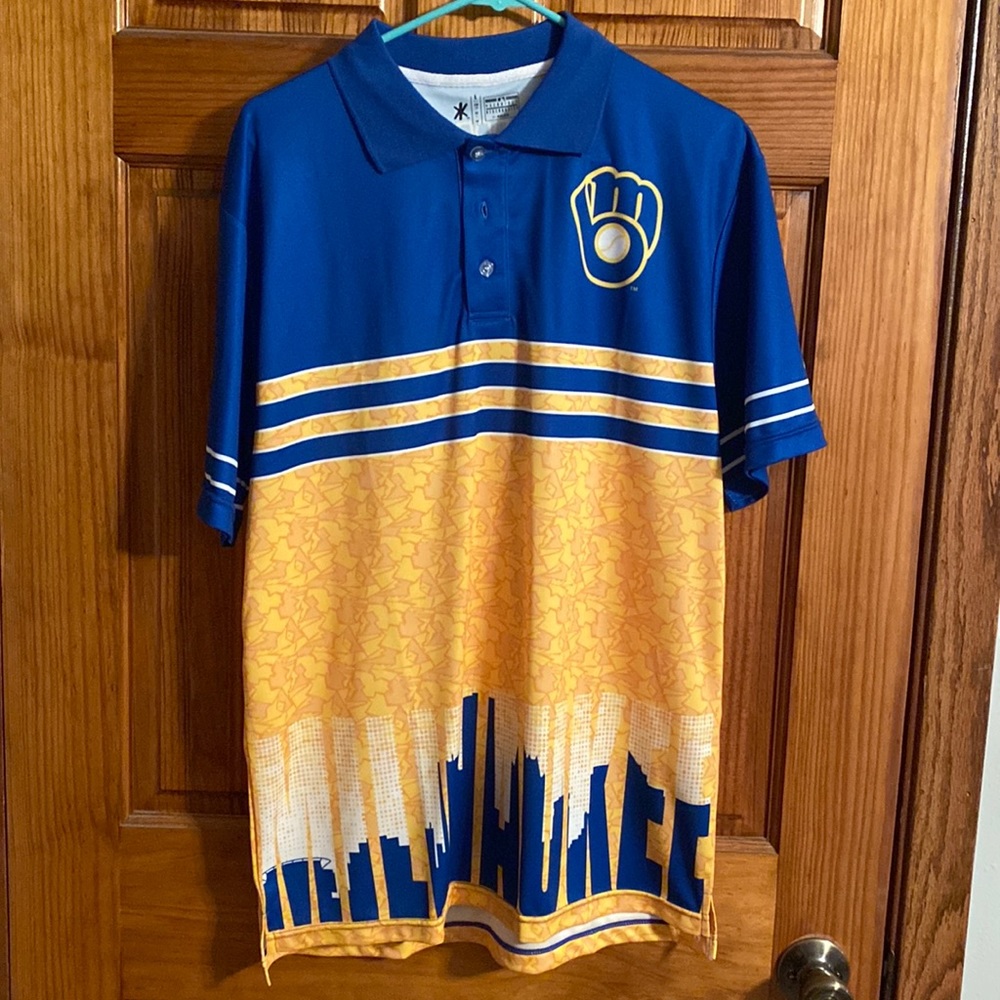 Milwaukee Brewers Retro Skyline Polo